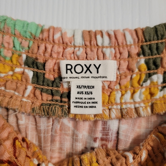 Roxy Floral A-Line Skirt - Orange and Yellow - Picture 3 of 8